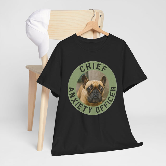 Chief Anxiety Officer T-Shirt — Funny French Bulldog Graphic Tee