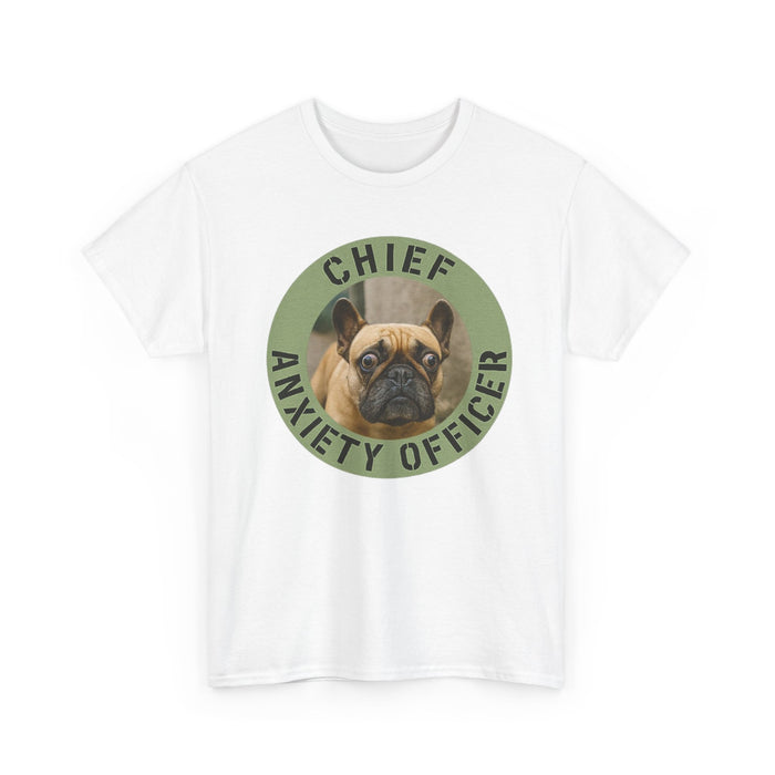 Chief Anxiety Officer T-Shirt — Funny French Bulldog Graphic Tee