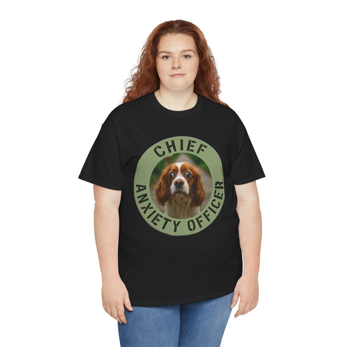 Chief Anxiety Officer T-Shirt — Funny Dog Graphic Tee for Pet Lovers