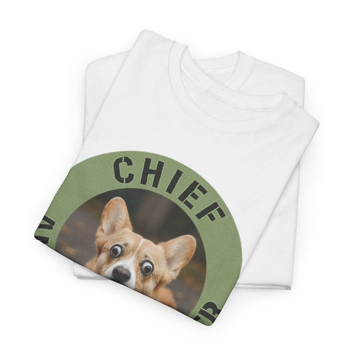 Chief Anxiety Officer T-Shirt — Funny Corgi Pet Tee for Dog Lovers