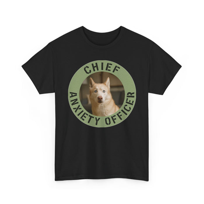 Chief Anxiety Officer Tee — Funny Dog Graphic T-Shirt