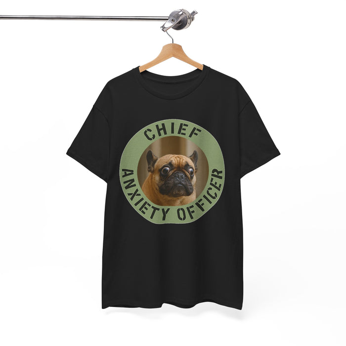 Chief Anxiety Officer T-Shirt — Funny French Bulldog Tee