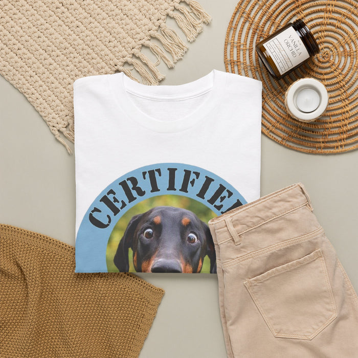 Certified Velcro Dog T-Shirt — Funny Doberman Pet Lover Tee