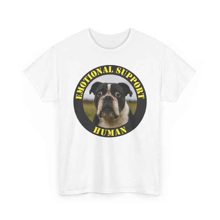 Emotional Support Human Tee — Funny Boston Terrier Dog Graphic T-Shirt