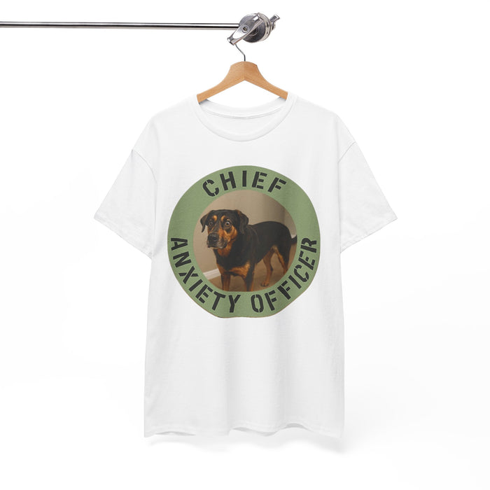 T‑Shirt — "Chief Anxiety Officer" Dog Graphic Tee