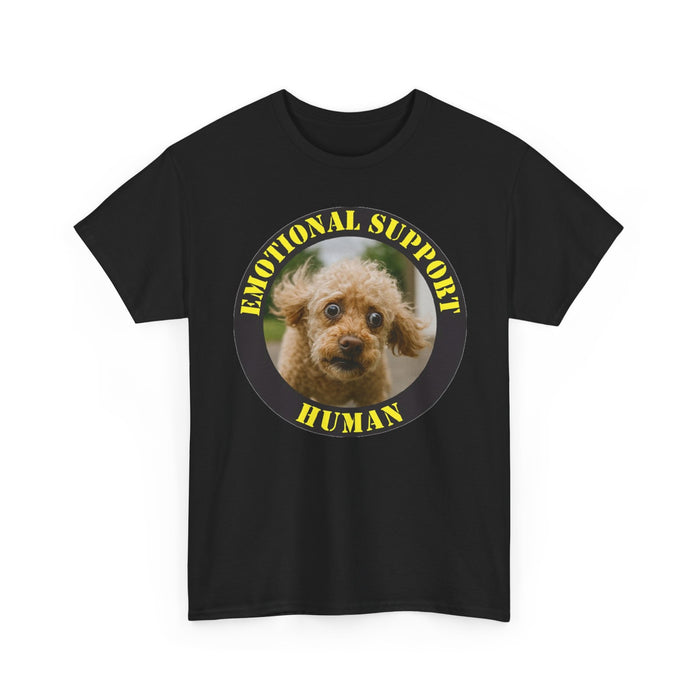 Emotional Support Human T‑Shirt — Cute Dog Photo Tee for Pet Lovers