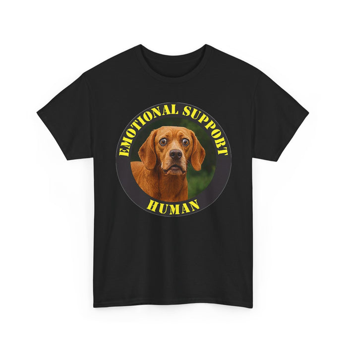 Emotional Support Human T-Shirt — Dog Portrait Graphic Tee, Funny Pet Lover Gift