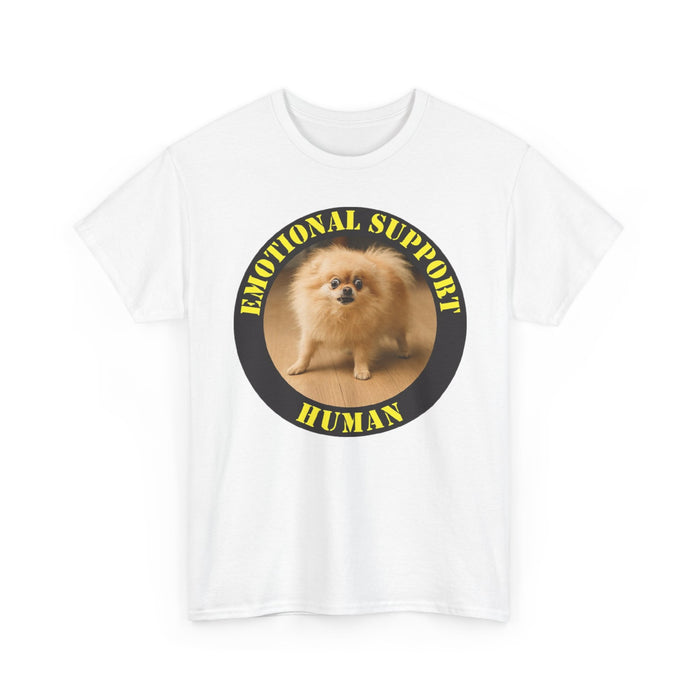 Emotional Support Human Tee — Cute Pomeranian Graphic T-Shirt