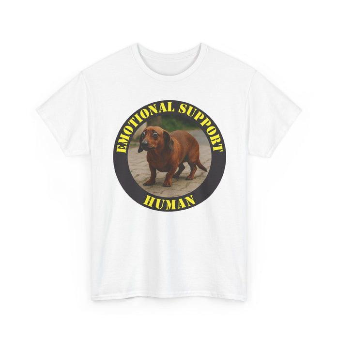 Emotional Support Human Tee — Dachshund Therapy Dog Graphic T-Shirt