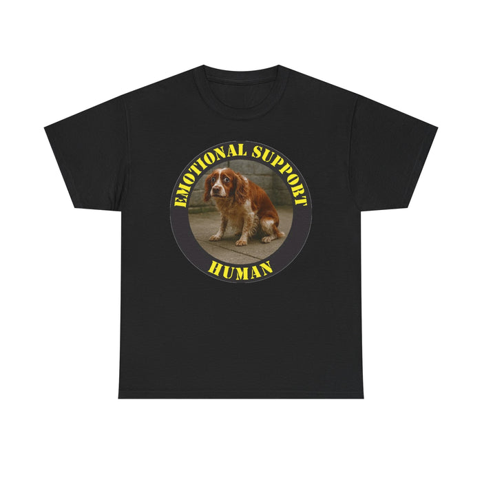 Emotional Support Human T‑Shirt — Cute Spaniel Pet Therapy Tee