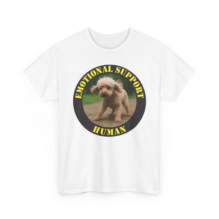 Emotional Support Human T-Shirt — Cute Puppy Circle Design
