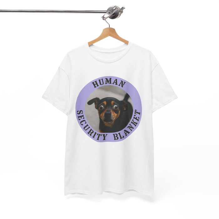 T-Shirt — "Human Security Blanket" Dog Face Graphic Tee