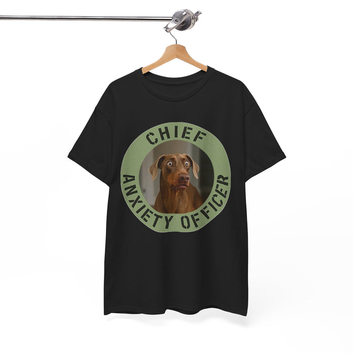 Chief Anxiety Officer T-Shirt – Funny Dog Tee for Anxious Pet Lovers