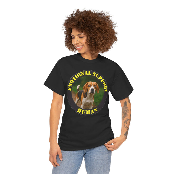 Emotional Support Human T-Shirt — Beagle Design