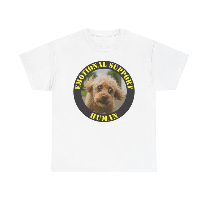 Emotional Support Human T‑Shirt — Cute Dog Photo Tee for Pet Lovers
