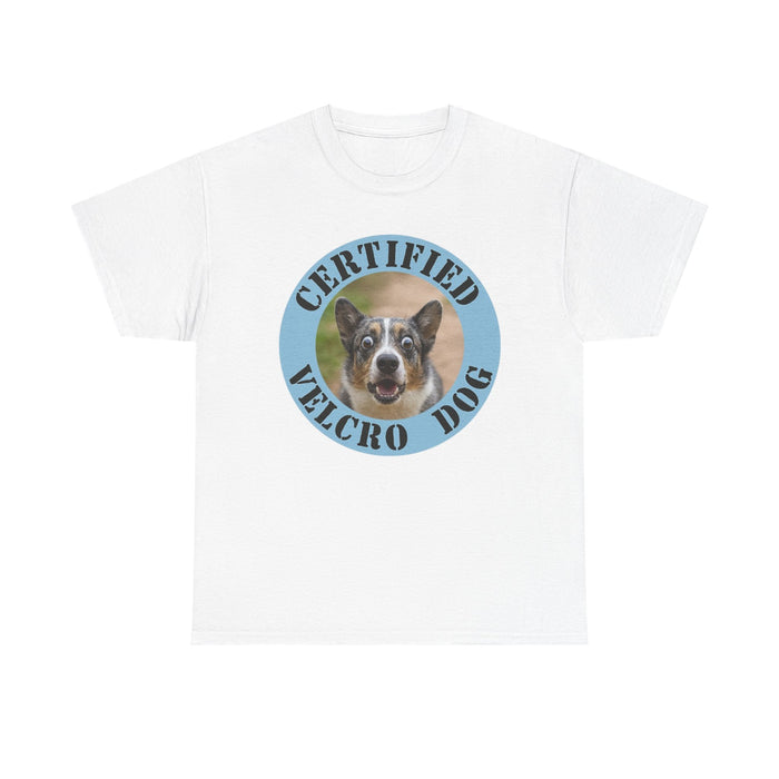 Certified Velcro Dog T‑Shirt — Funny Corgi Face Pet Lover Tee