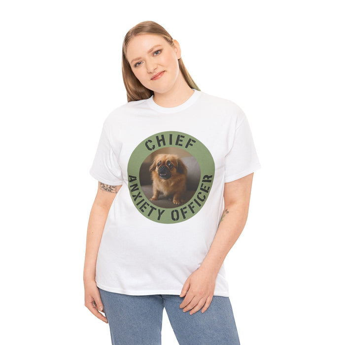 Chief Anxiety Officer Tee — Funny Pekingese Dog Graphic T-Shirt