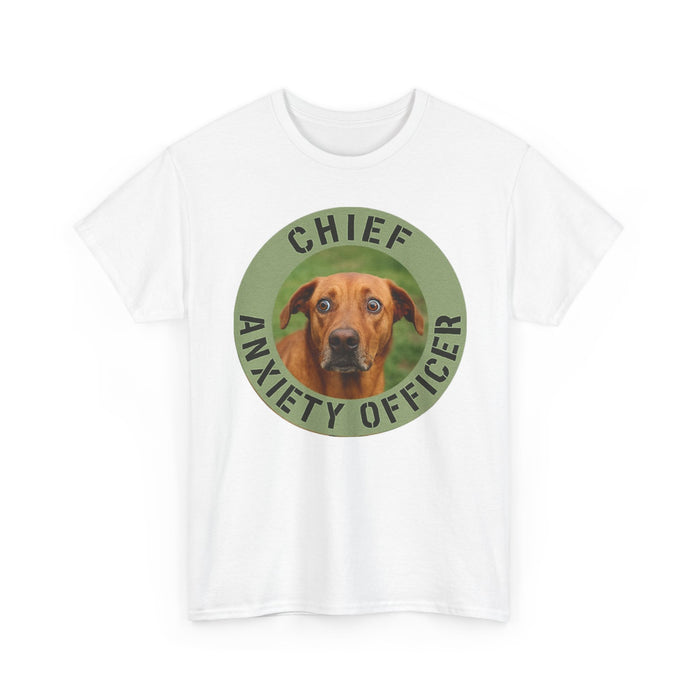 Chief Anxiety Officer T-Shirt — Funny Dog Graphic Tee for Dog Lovers