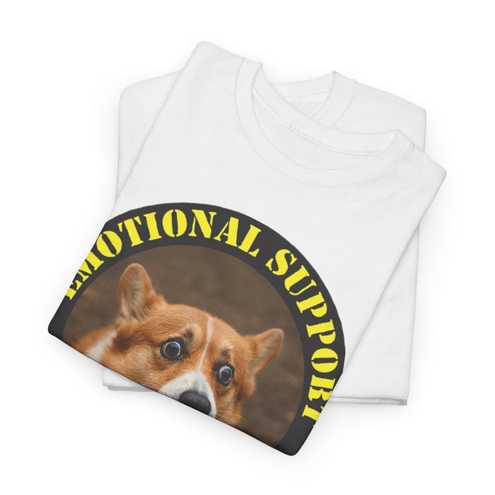 Emotional Support Human Tee — Cute Corgi Graphic T‑Shirt