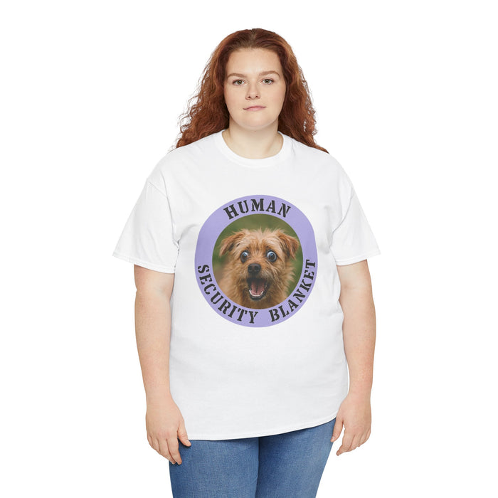 Human Security Blanket T-Shirt — Cute Dog Graphic Tee