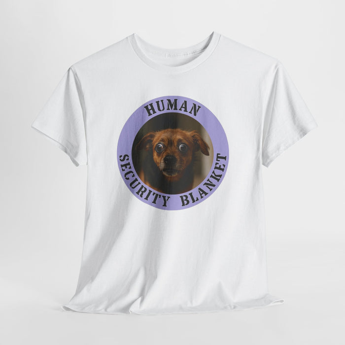 Dog Lover T-Shirt — "Human Security Blanket" Cute Dachshund Graphic Tee