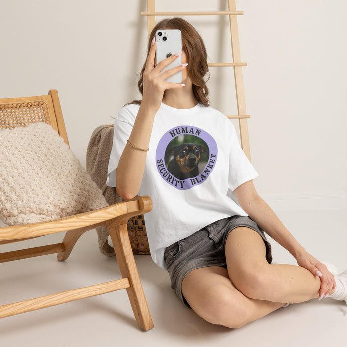 T-Shirt — "Human Security Blanket" Cute Dog Graphic Tee