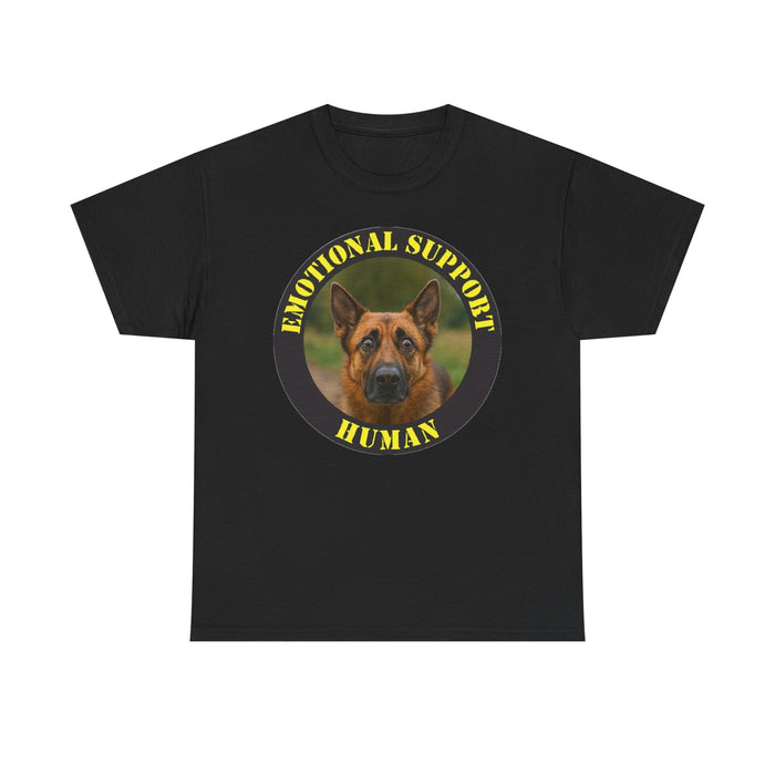 Emotional Support Human T‑Shirt — German Shepherd Therapy Dog Tee