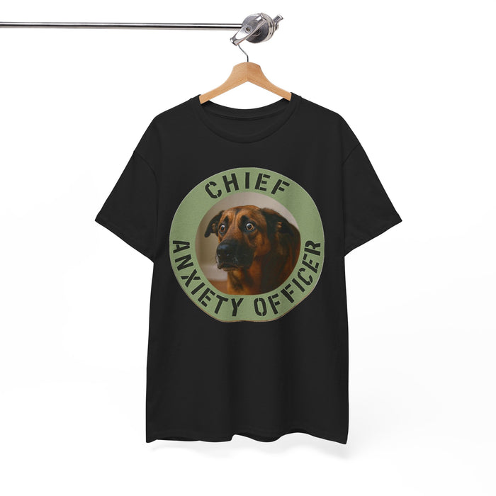 Chief Anxiety Officer Tee — Funny Dog Graphic T-Shirt