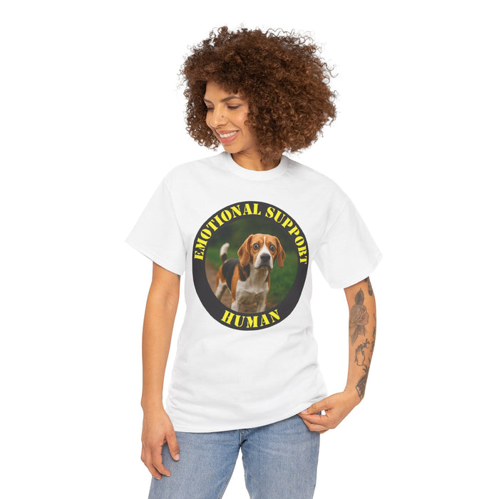 Emotional Support Human T‑Shirt — Beagle Design, Funny Pet Lover Tee