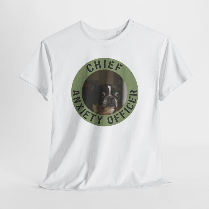Chief Anxiety Officer Dog T-Shirt — Funny Pet Mom/Dad Tee