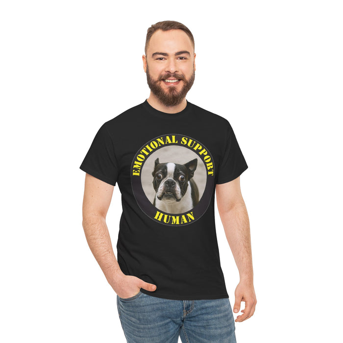 Emotional Support Human Tee — Funny Boston Terrier Pet Lover Shirt