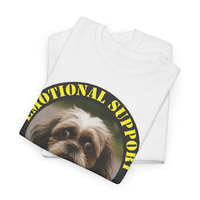 Emotional Support Human T-Shirt — Cute Shih Tzu Pet Rescue Tee