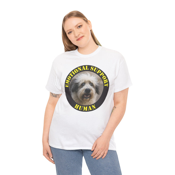 Emotional Support Human T‑Shirt — Cute Therapy Dog Graphic Tee