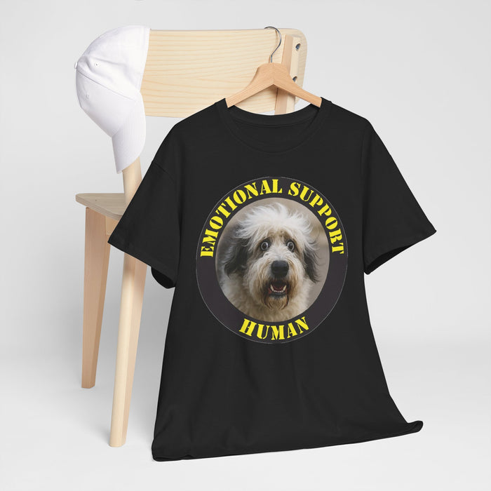 Emotional Support Human T‑Shirt — Cute Therapy Dog Graphic Tee