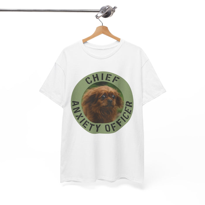 T-Shirt — "Chief Anxiety Officer" Cute Pekingese Dog Graphic Tee