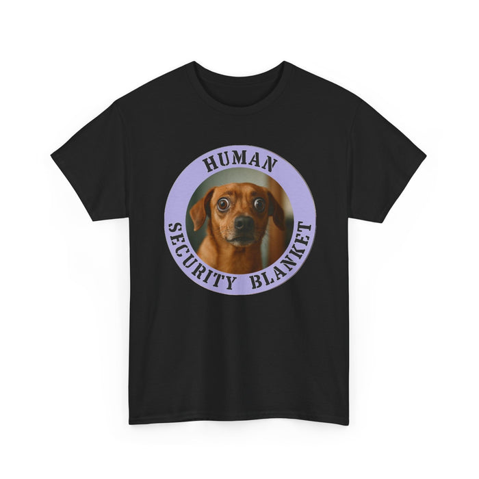Dog Lover T-Shirt — "Human Security Blanket" Wiener Dog Design