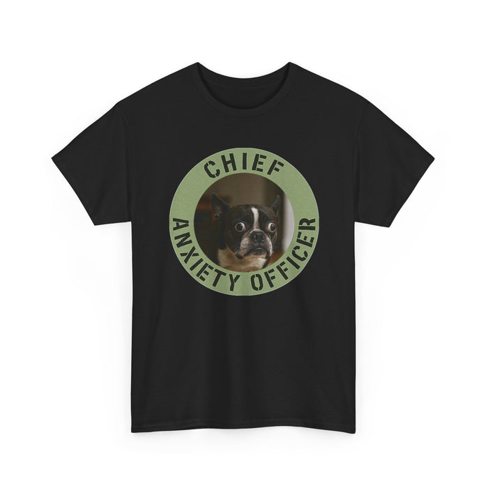 Chief Anxiety Officer Dog T-Shirt — Funny Pet Mom/Dad Tee