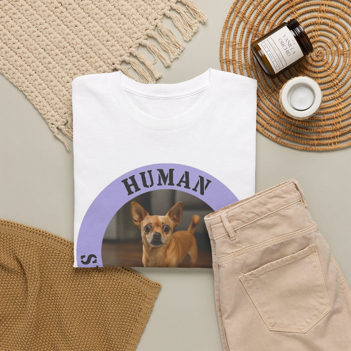 T-Shirt — "Human Security Blanket" Cute Chihuahua Dog Graphic Tee
