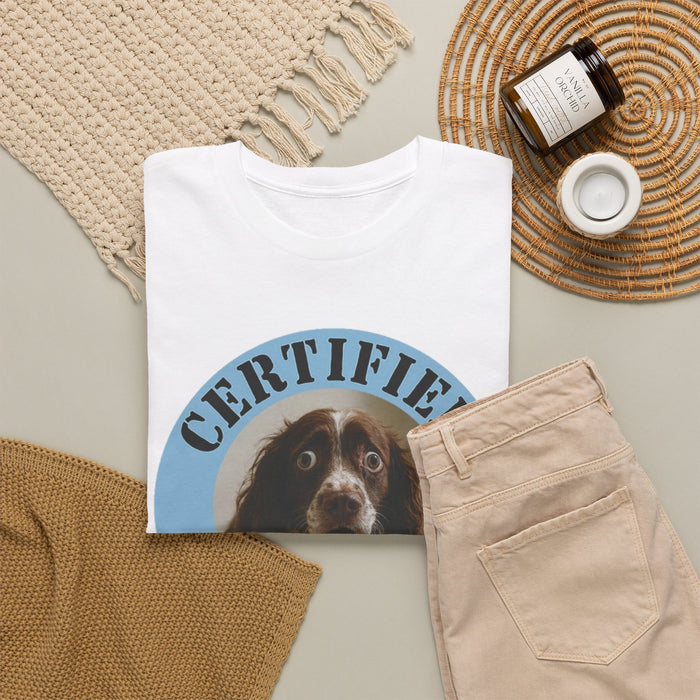 Certified Velcro Dog T-Shirt – Funny Vintage Pet Tee for Dog Lovers