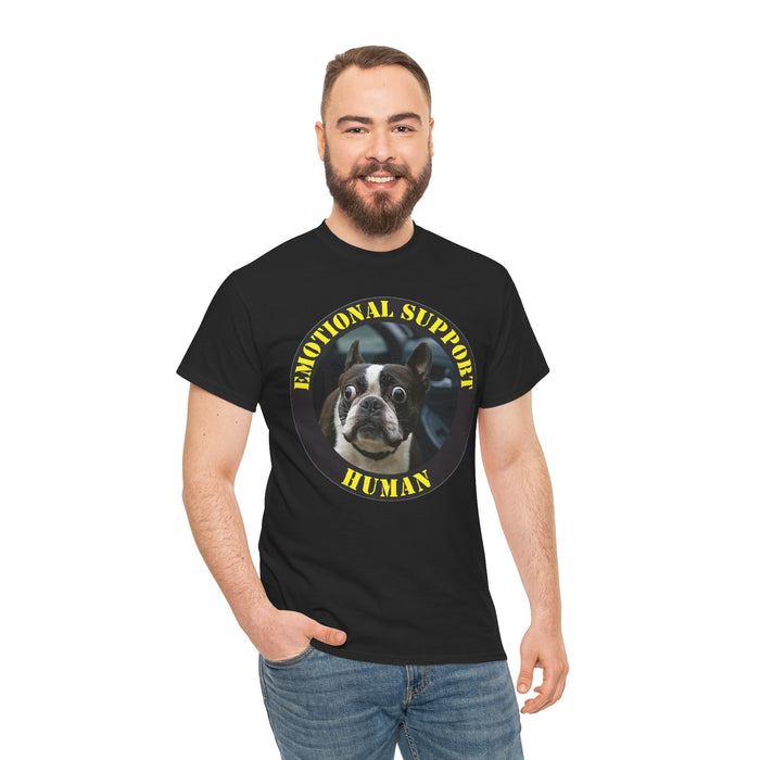 Emotional Support Human T-Shirt — Funny Boston Terrier Pet Tee