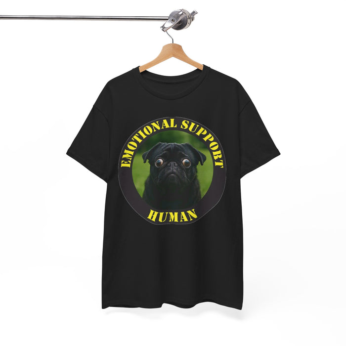 Emotional Support Human T-Shirt — Cute Pug Pet Lover Tee