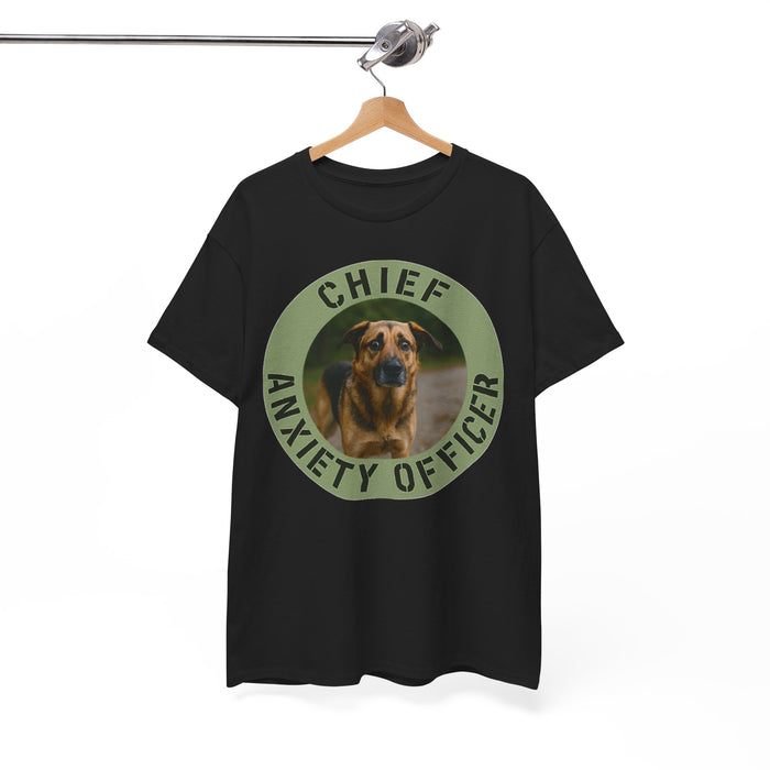 Chief Anxiety Officer Tee — Funny Dog Graphic T‑Shirt