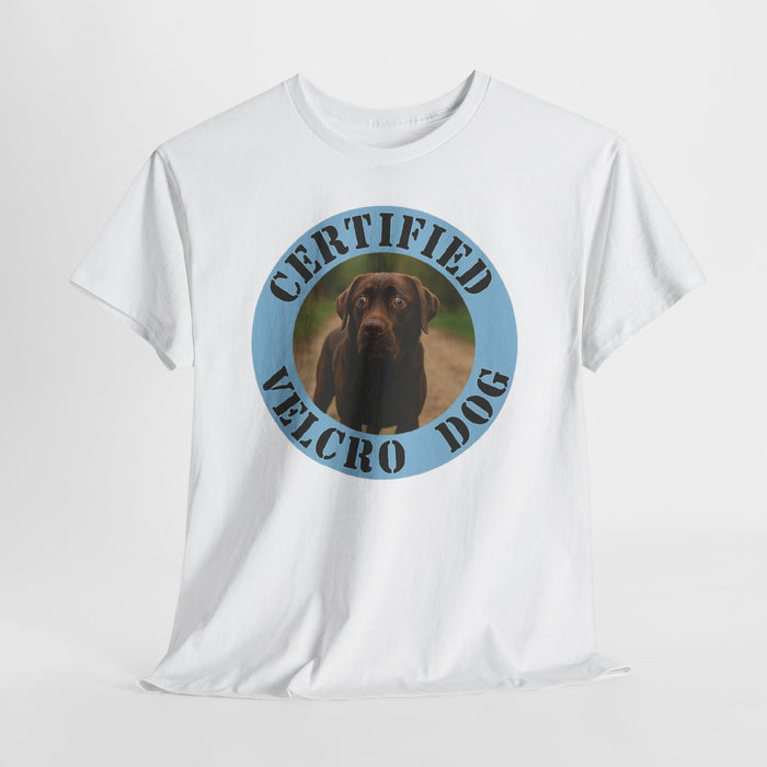 Labrador retriever Certified Velcro Dog T‑Shirt – Funny Pet Owner Tee
