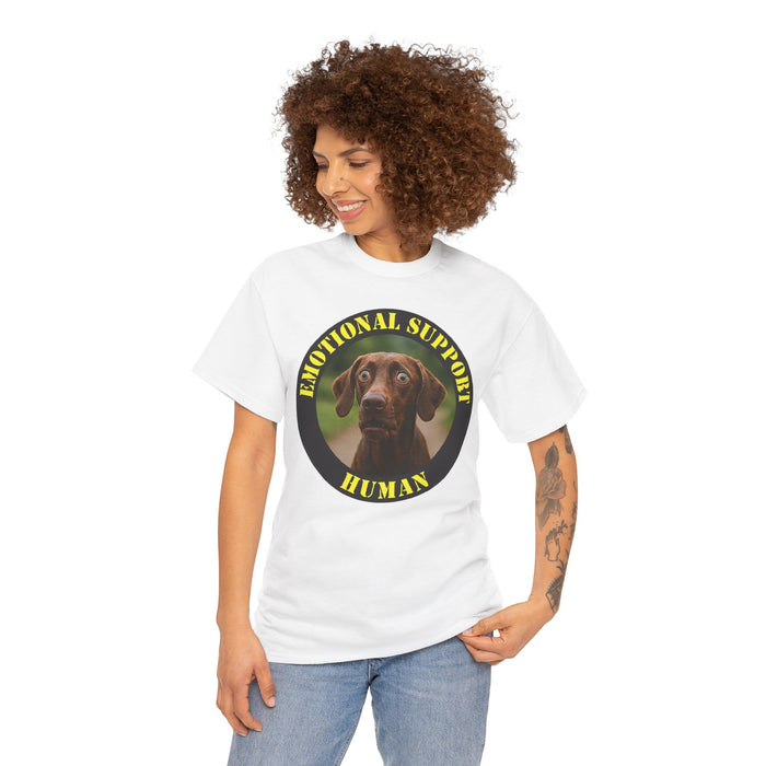 Emotional Support Human T-Shirt – Funny Dog Photo Tee for Pet Lovers
